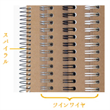 製本方式と<br>ワイヤーの色を選ぶ