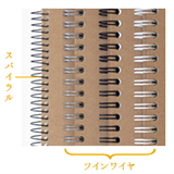 製本方式と<br>ワイヤーの色を選ぶ